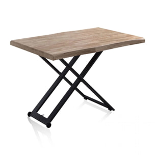 Mesa de centro elevable Lada Fit Roble Honey - Negro