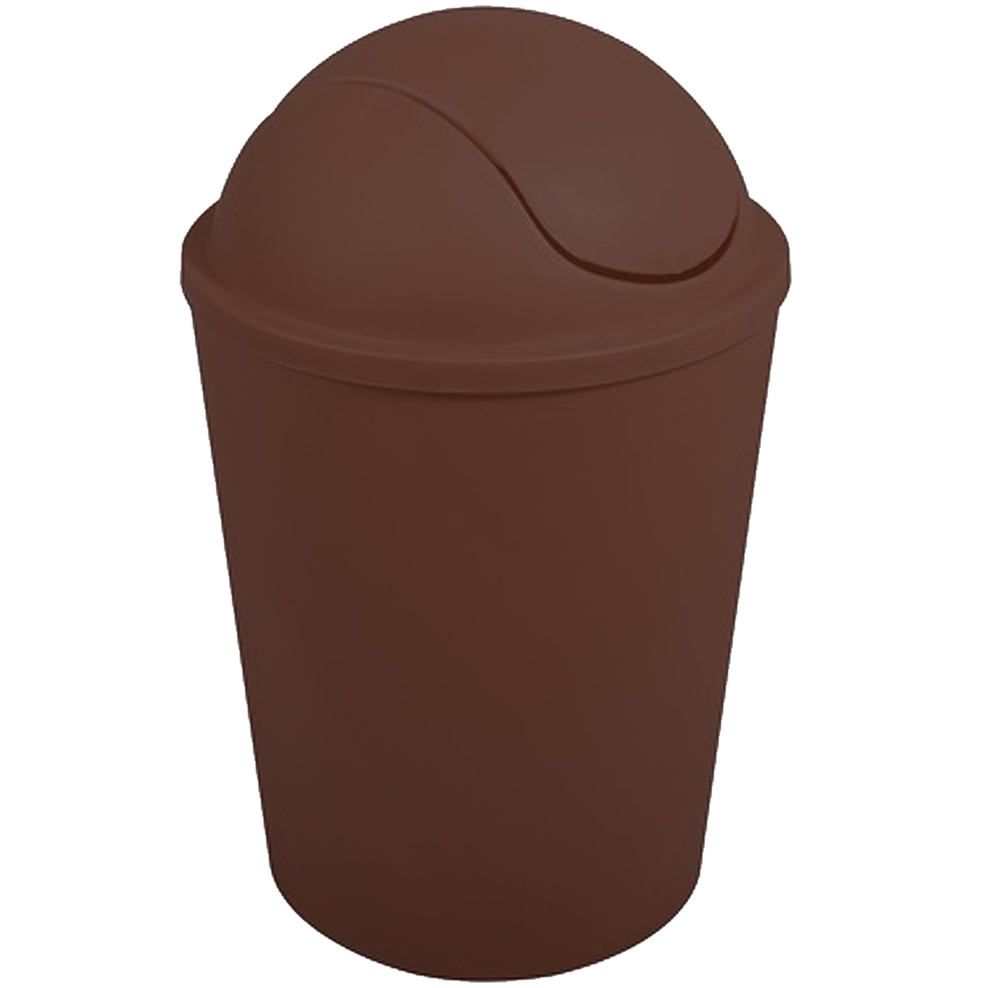 CUBO DE BASURA "AKO" 5,5L CON TAPA ABATIBLE CHOCOLATE