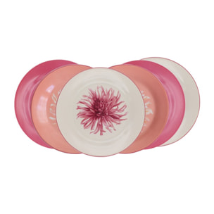 Lot de 6 petites assiettes, FLORA