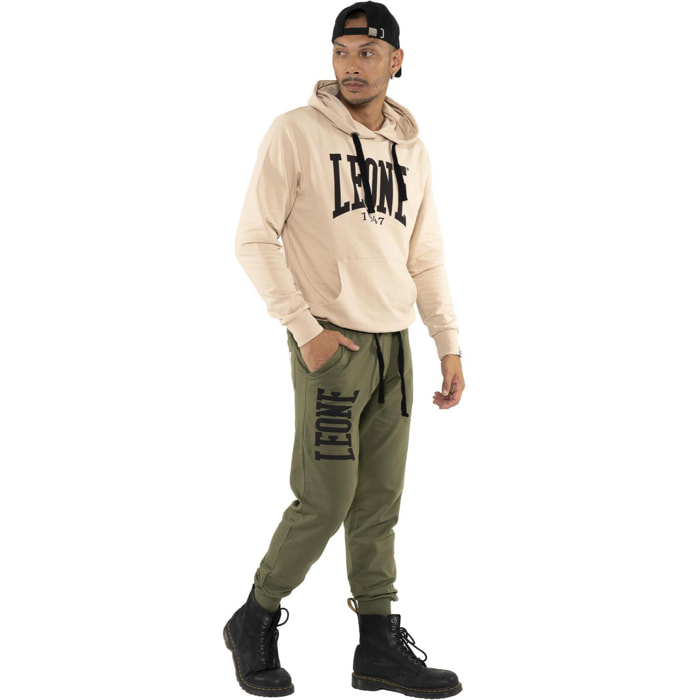 Pantalón de deporte de invierno para hombre con puño y gran logo 'Basic'