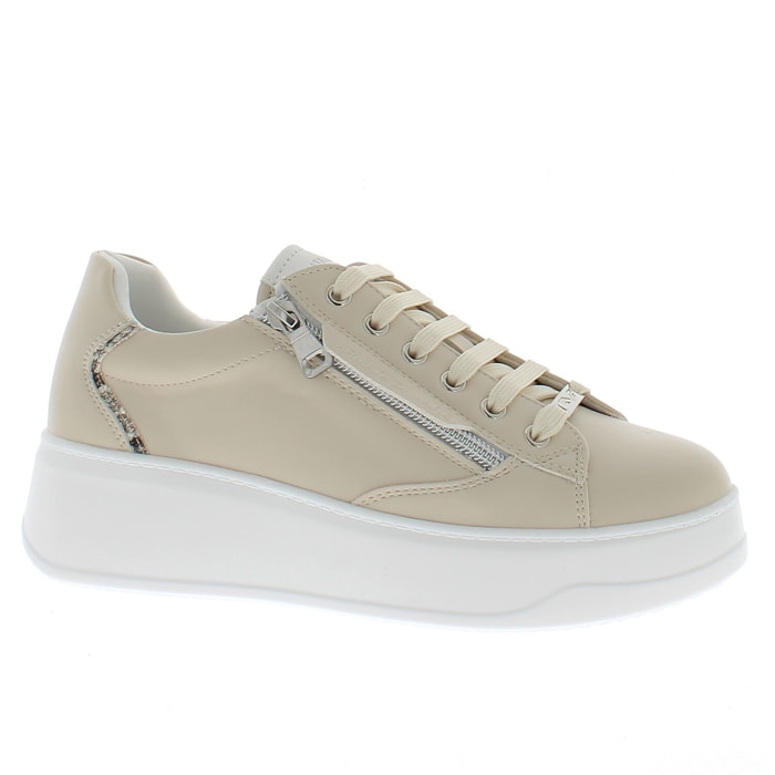 Armata di Mare Scarpe Donna Sneakers Basse con Soletta in Memory Foam AMD S61H23 White Grey Rock Silver