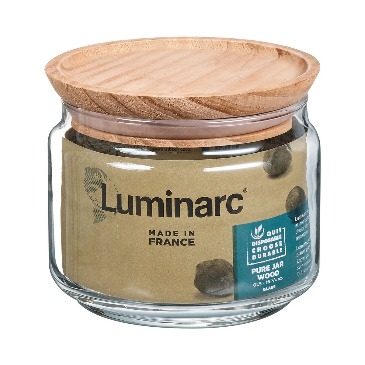 Tarro hermetico 50 cl Pure Jar Wood - Luminarc