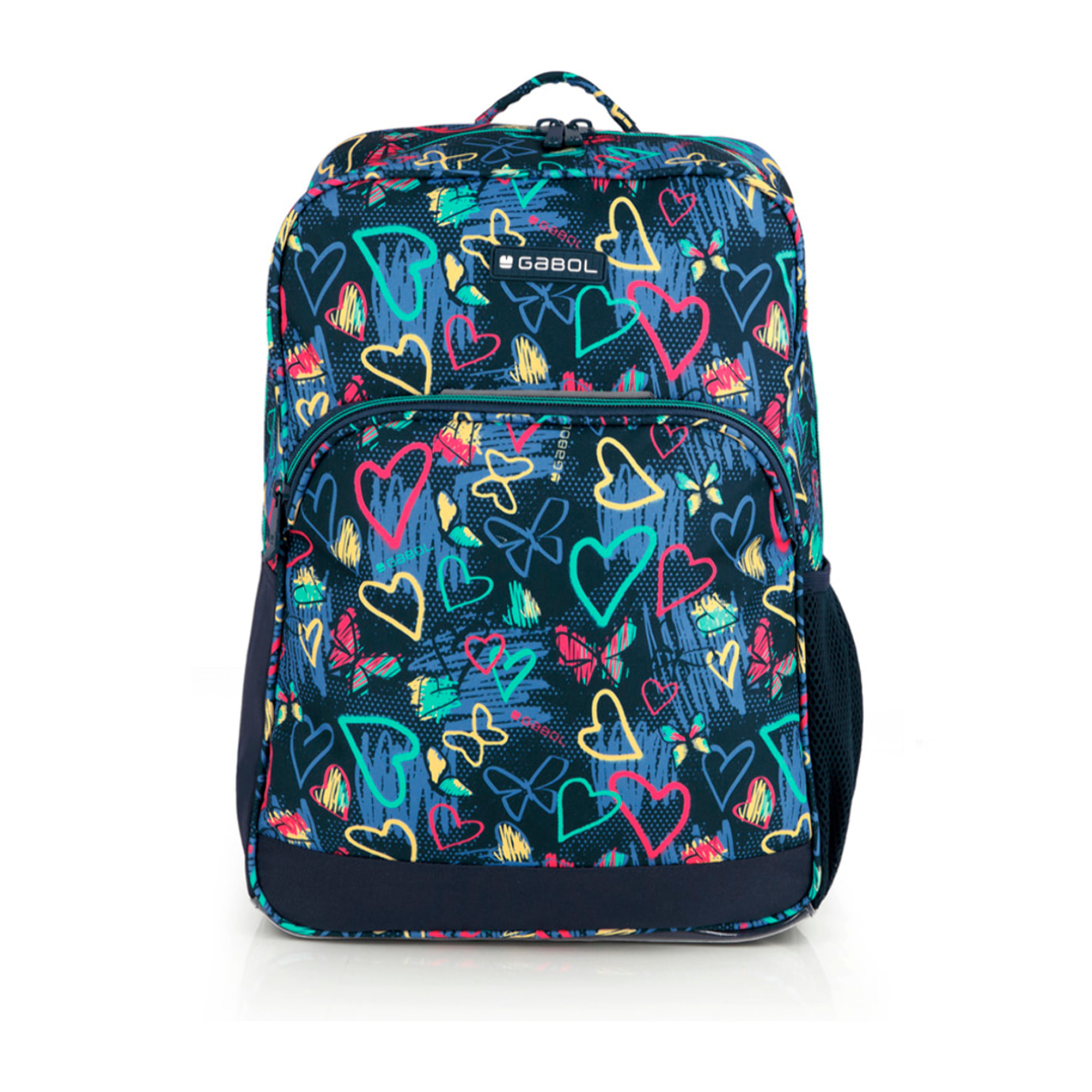 Mochila adaptable a carro Gabol TIZAS con corazones y resistente al agua