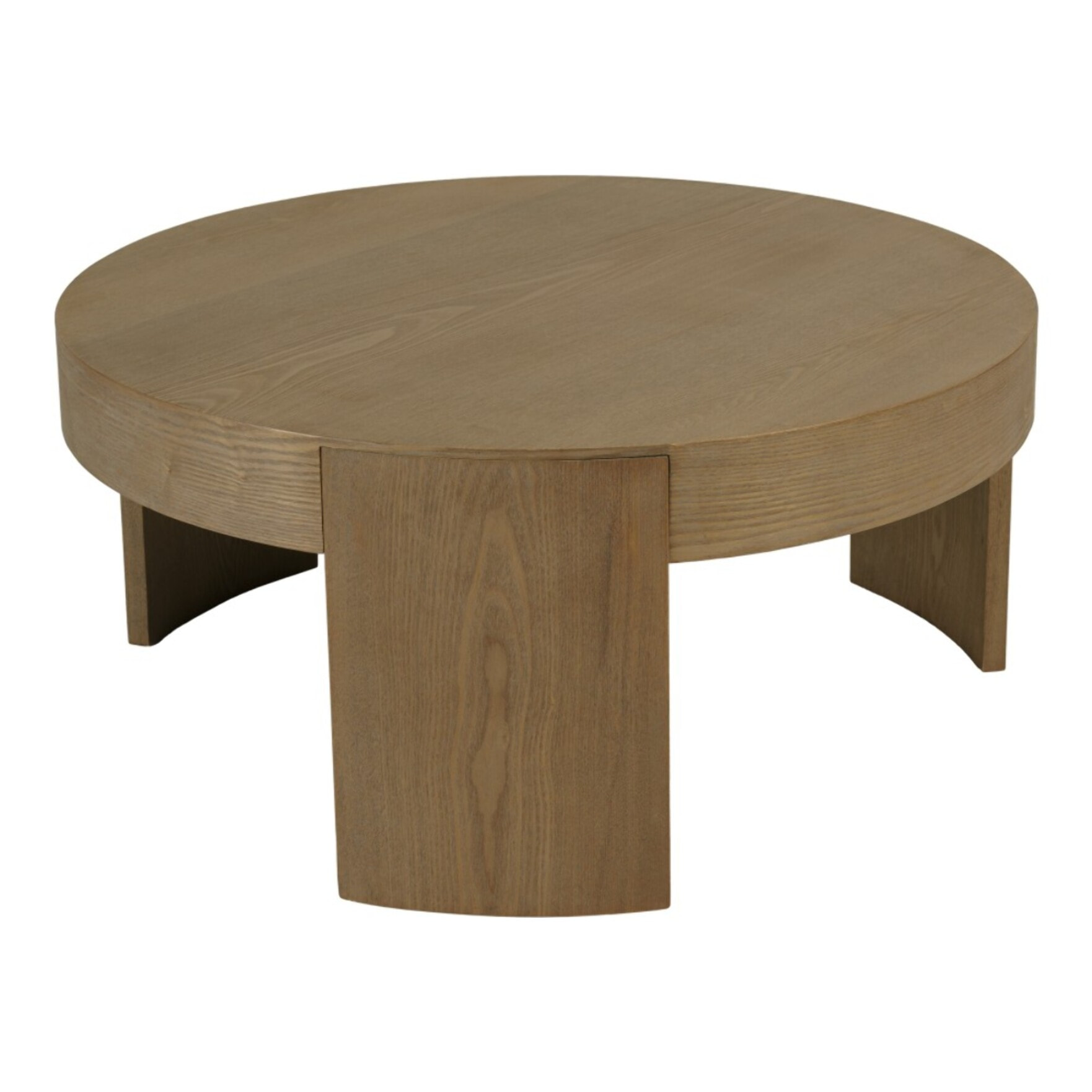 ELLA - Table basse ronde D90cm couleur naturelle design arrondi