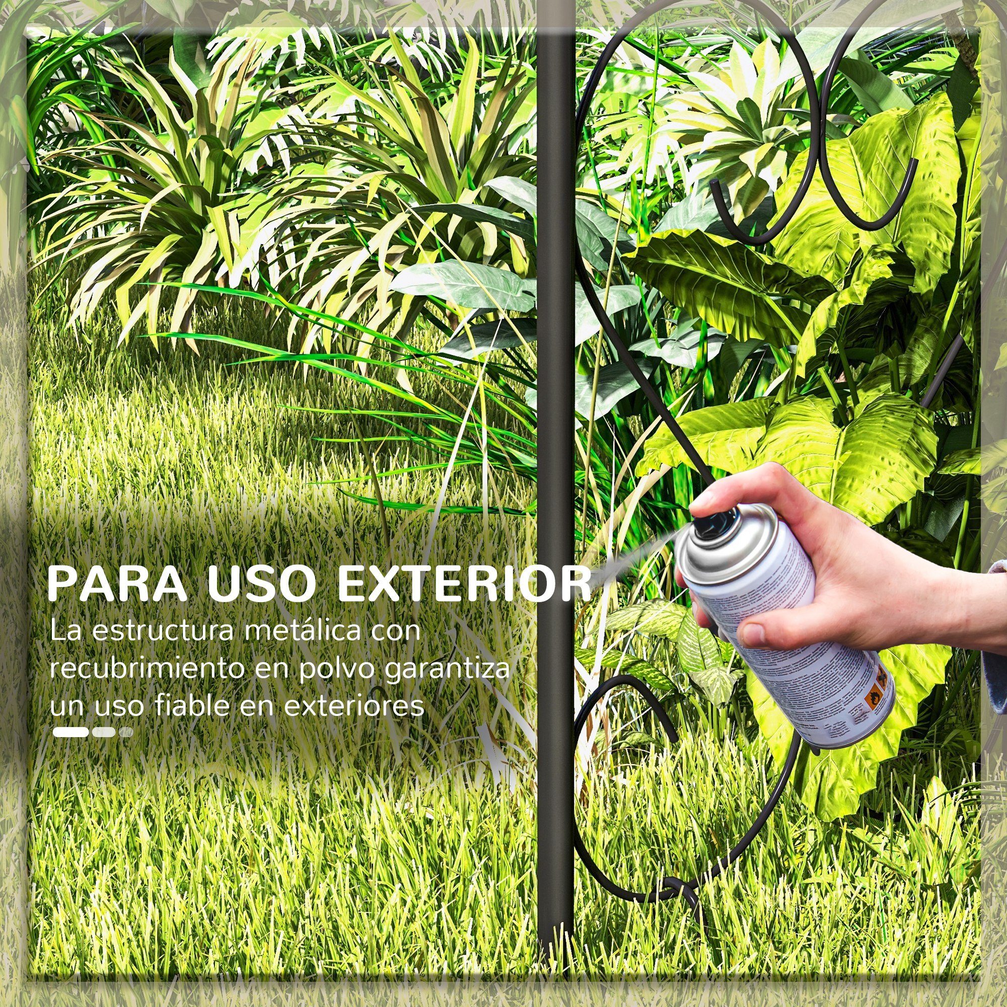 Arco de Jardín de Acero para Rosas Arco de Boda Diseño Espiral de Corazón para Plantas Trepadoras para Decoración Patio Terraza 125x37x230 cm Negro