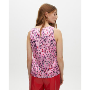 Top Scollo a V Stampato