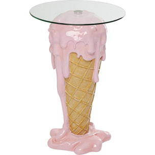 Table d'appoint glace rose 48cm Kare Design