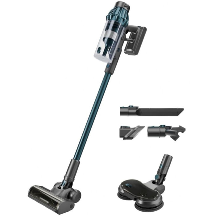 Aspirateur balai H.KOENIG UPX32U 2 en 1 avec brosse de lavage pour sols durs