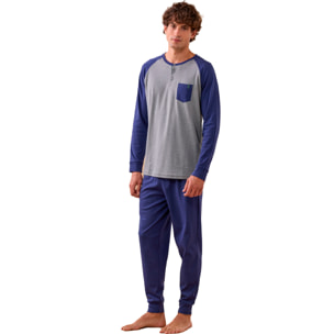 Pigiama uomo invernale in caldo cotone articolo roberto. Noidinotte