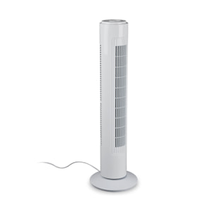 Malmo - Ventilatore a torre oscillante con tripla velocità di ventilazione. Ø22x73,5H cm