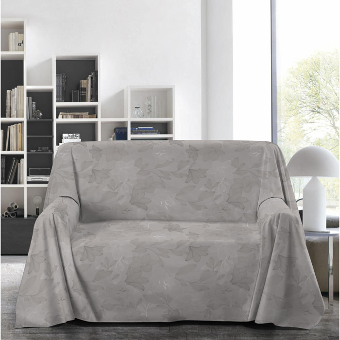 Telo Arredo Multiuso In 100% Cotone Disegno Lily Beige