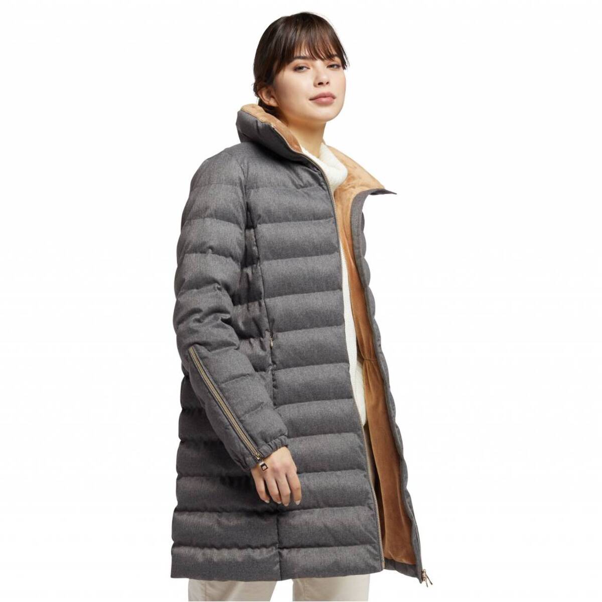 Abrigos Mujer de la marca GEOX  modelo W ILDE PARKA FLANPRINTED Gray