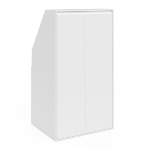 Armoire sous pente Tom 2 portes blanches