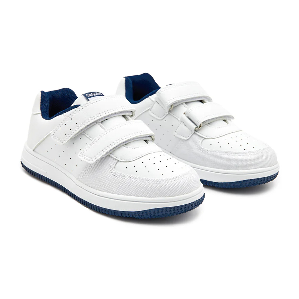 Zapatillas Deportivas Colegiales Unisex Blanco / Azul Marino Conguitos
