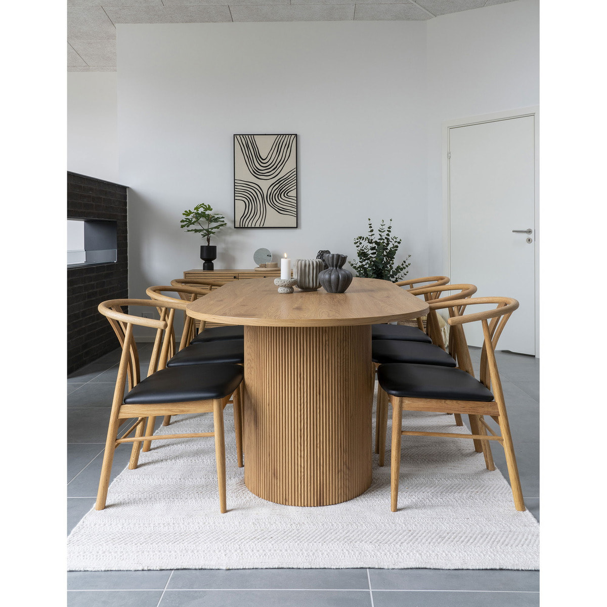 Portavaso in ceramica nera Vikasa Home ø15x23,5 cm