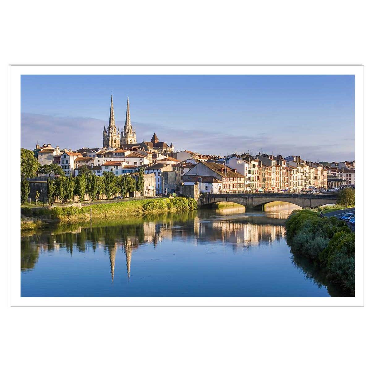 Affiche deco ville bayonne Affiche seule