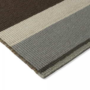 Tapis salon et chambre fait main en laine motif géométrique TABE