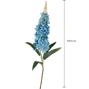 Fiore Di Violacciocca. Altezza 95 Cm - Pezzi 6 - 10X95X8cm - Colore: Blu - Bianchi Dino - Fiori Artificiali