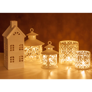 Lanterne Excelsa – Nordic Christmas, Fer Blanc