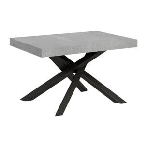 Tavolo allungabile 90x140/400 cm Volantis cemento telaio Antracite