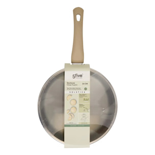 Sauteuse Solstice D24cm aluminium beige