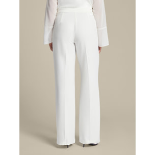 Elena Mirò - Pantaloni maschili in cady stretch - Bianco