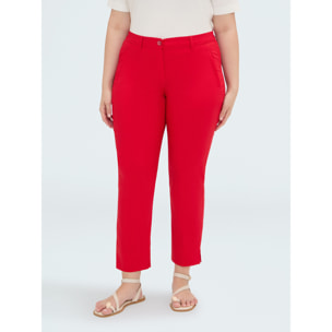 Fiorella Rubino - Pantaloni New York in cotone stretch - Rosso