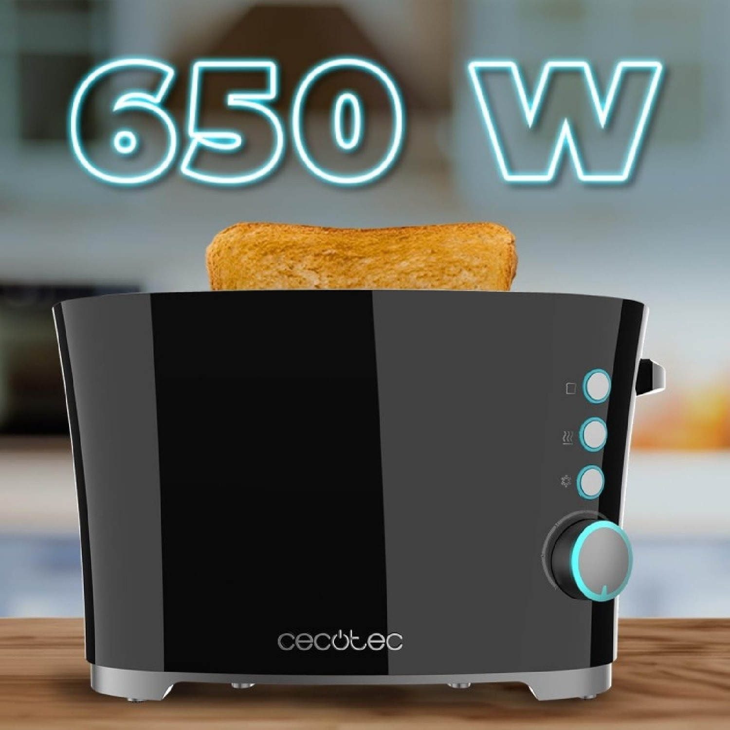 Cecotec Tostadora Toast&Taste Double B 650 W de Potencia Doble ranura para 2 Tos