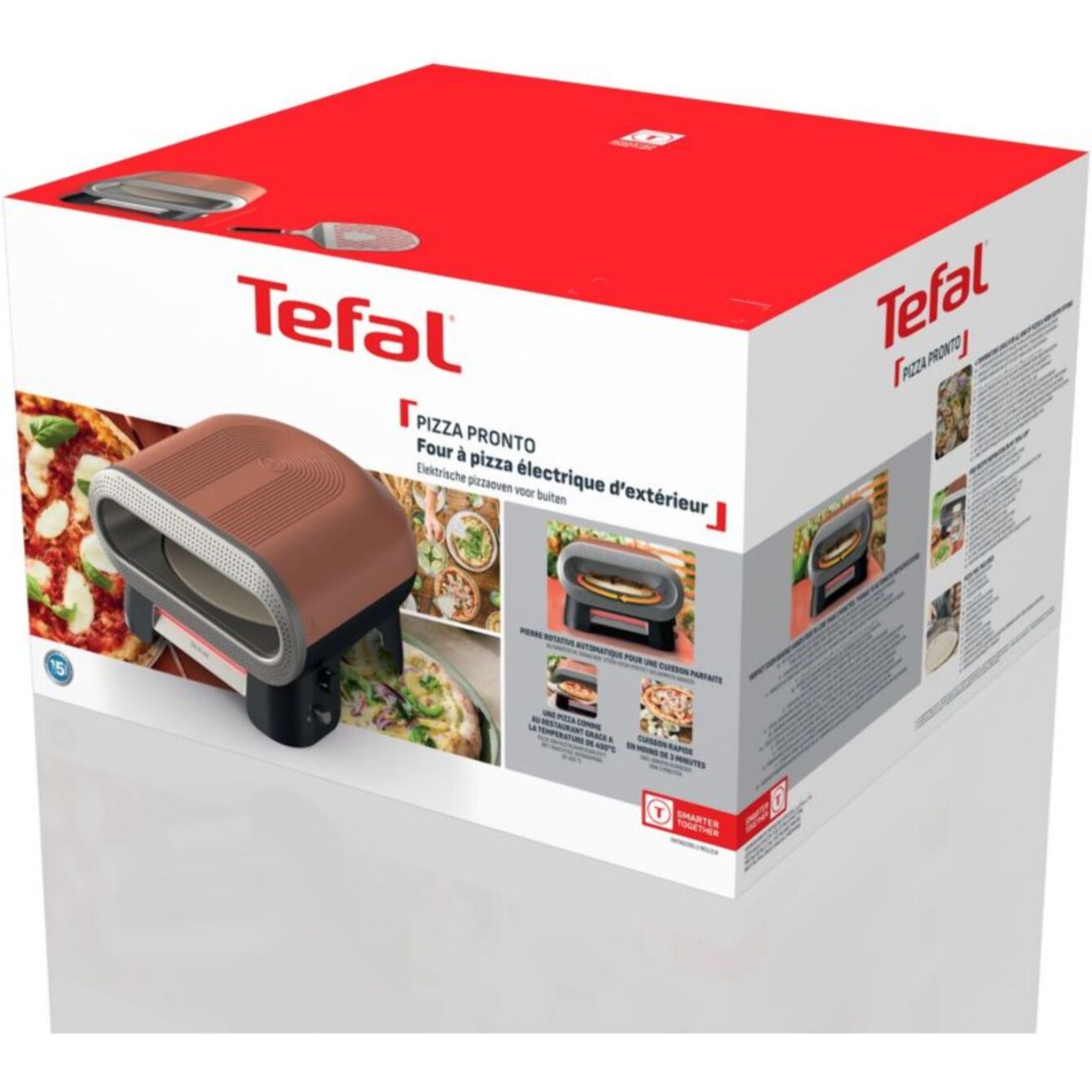 Four à pizza électrique TEFAL Pronto JM600TE0 pizza 30 cm préchauffage 15 min, jusqu'à 400°C