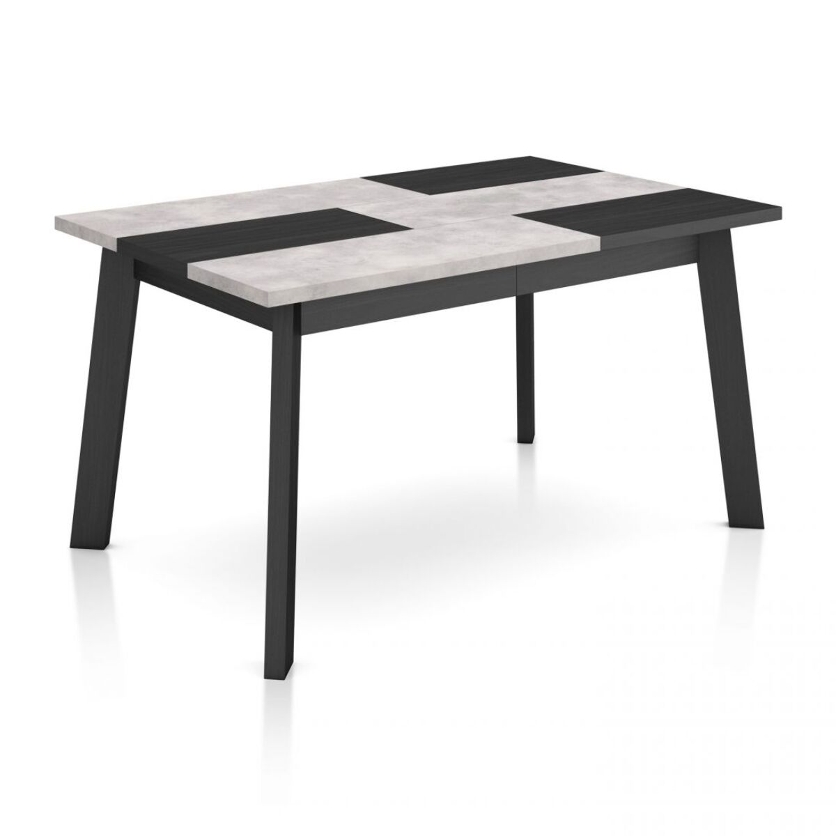 Mesa de comedor Naira 140 Negro Cemento Negro