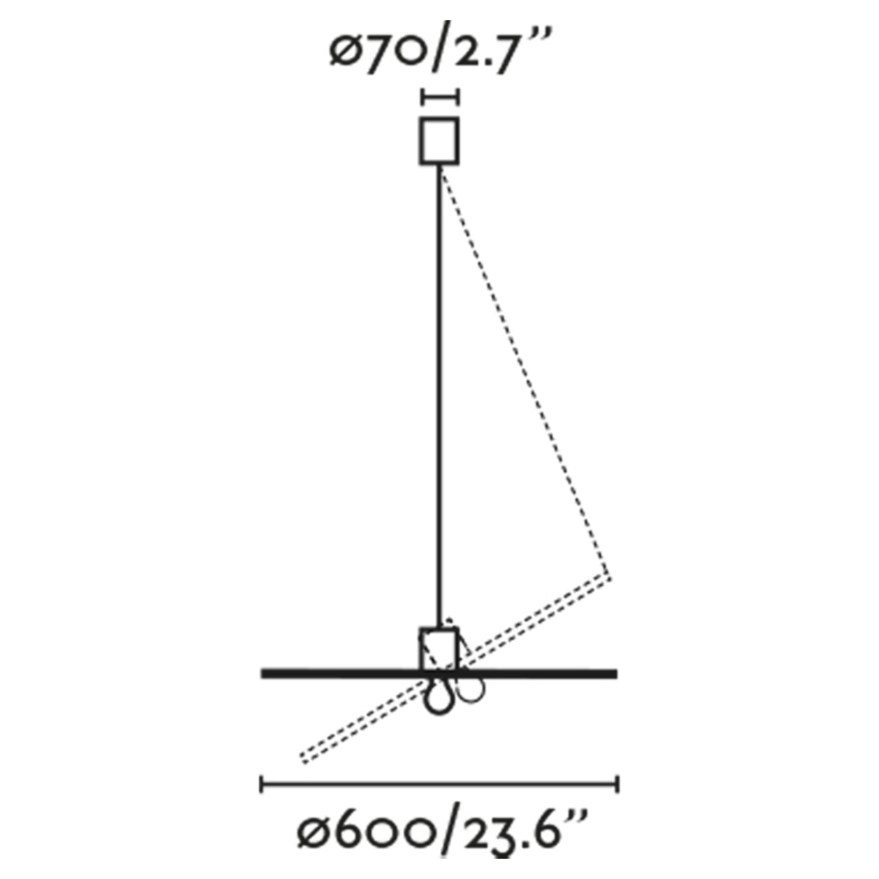 COSTAS 600 Lampada sospensione nera/ratan