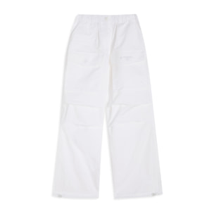 Pantaloni cargo in popeline con tasche frontali