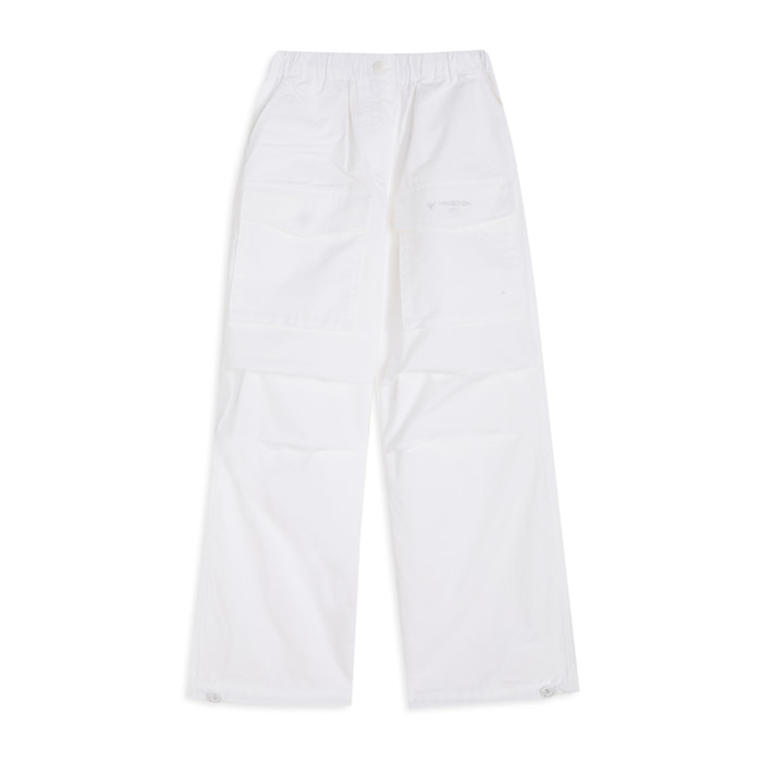 Pantaloni cargo in popeline con tasche frontali