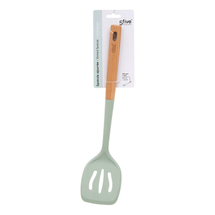Spatule ajourée Horizon L7,8cm vert en silicone