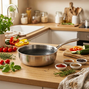 Poêle sauteuse en inox 18/10 Elo Relief Evolution