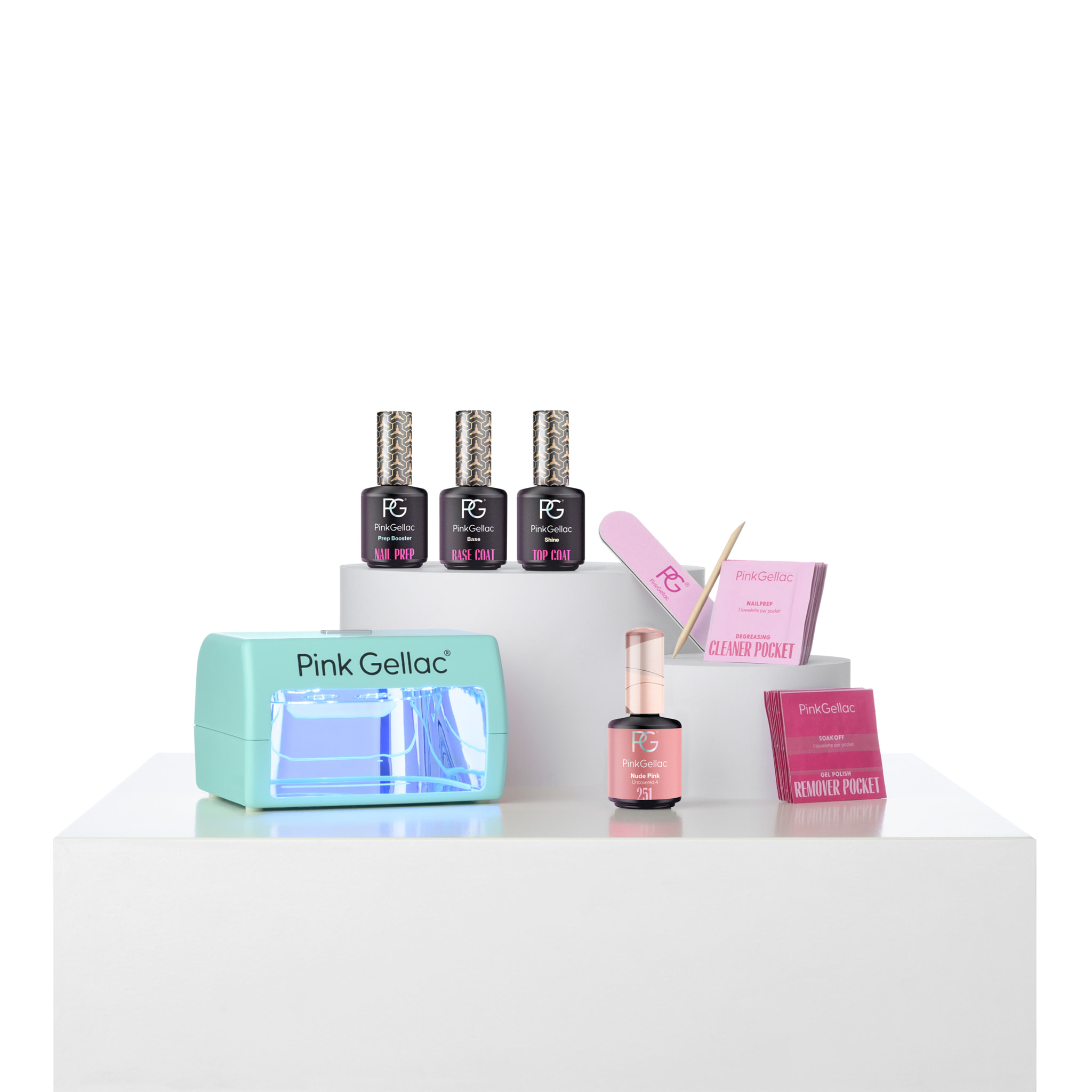 Kit de manucure avec lampe UV LED menthe