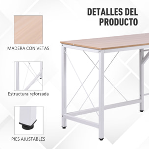 Mesa de Ordenador PC Esquinera de Forma L 150x150x76cm Roble