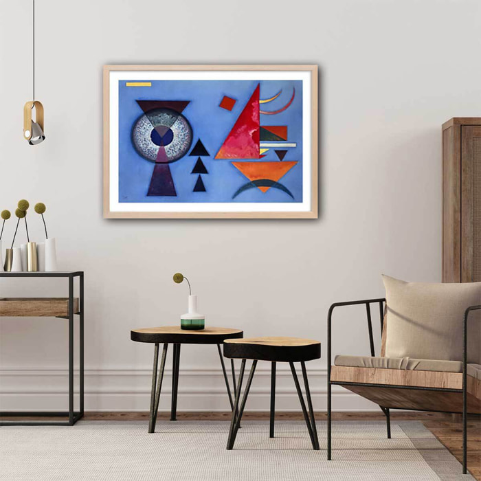 Poster Soft Hard par Wassily Kandinsky Affiche sous cadre bois