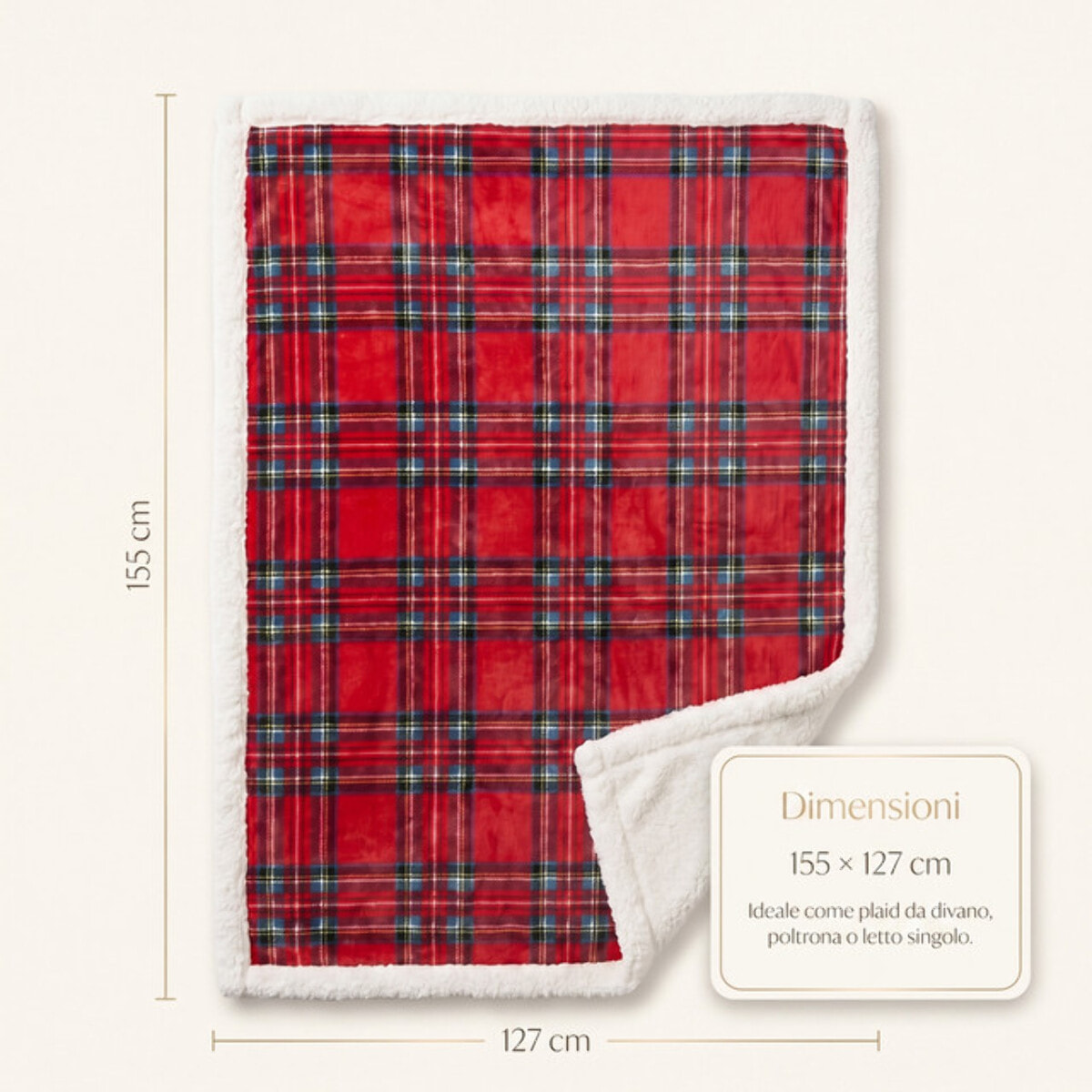 Plaid in poliestere - Tartan