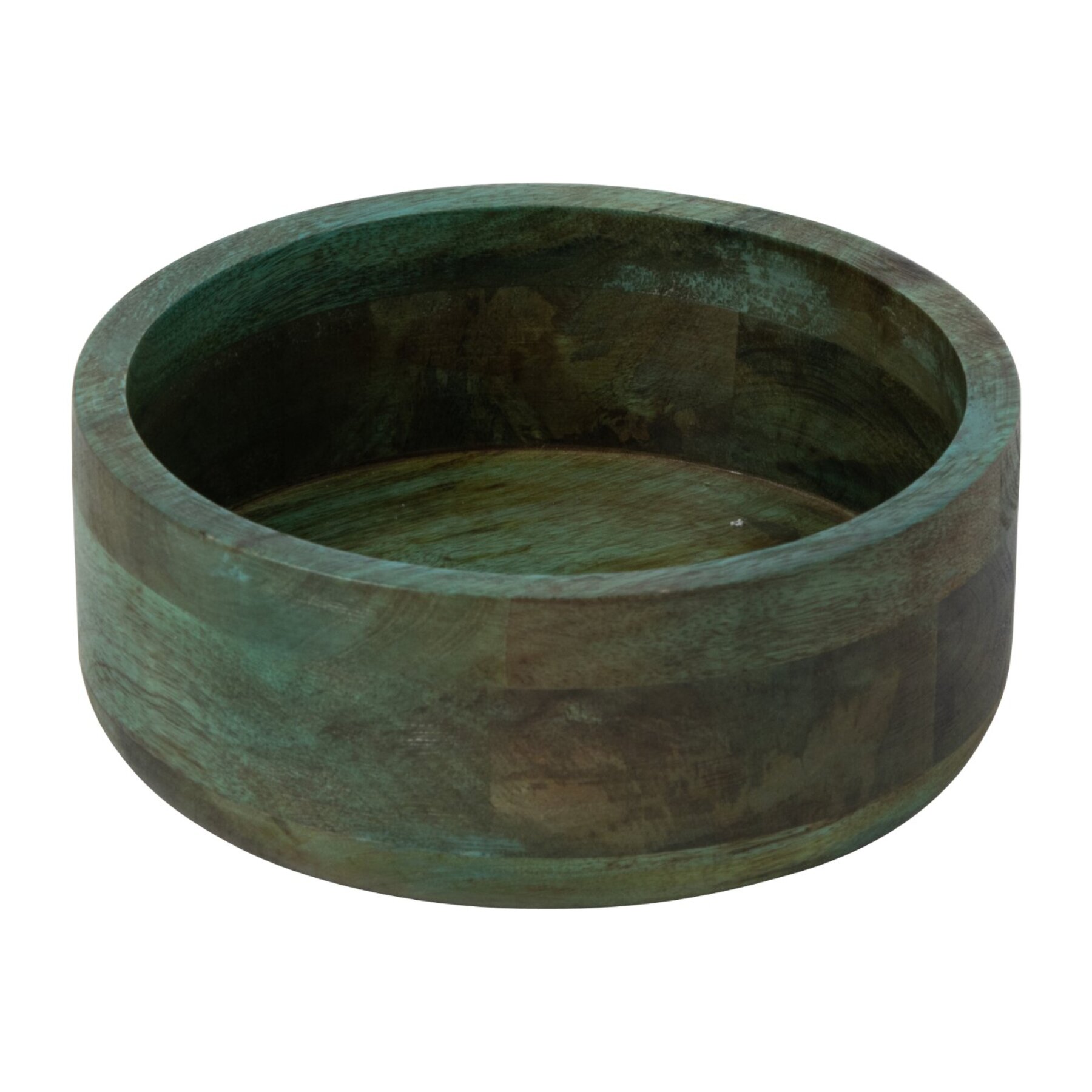 J-Line Bol rond - bois de manguier - vert foncé - medium