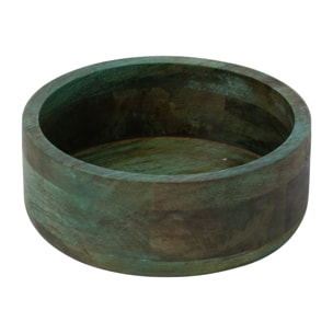 J-Line Bol rond - bois de manguier - vert foncé - medium