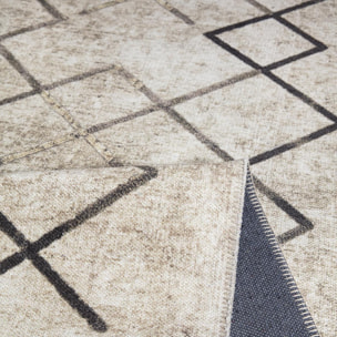 Tapis kilim Piro, doux et soyeux motif déstructuré