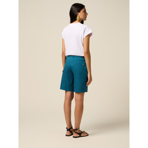 Oltre - Bermuda misto cotone - Ottanio