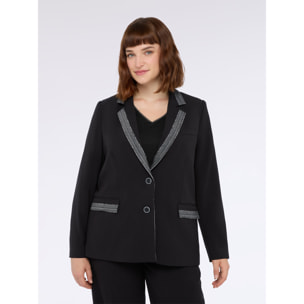 Fiorella Rubino - Blazer con detalles brillantes - Negro