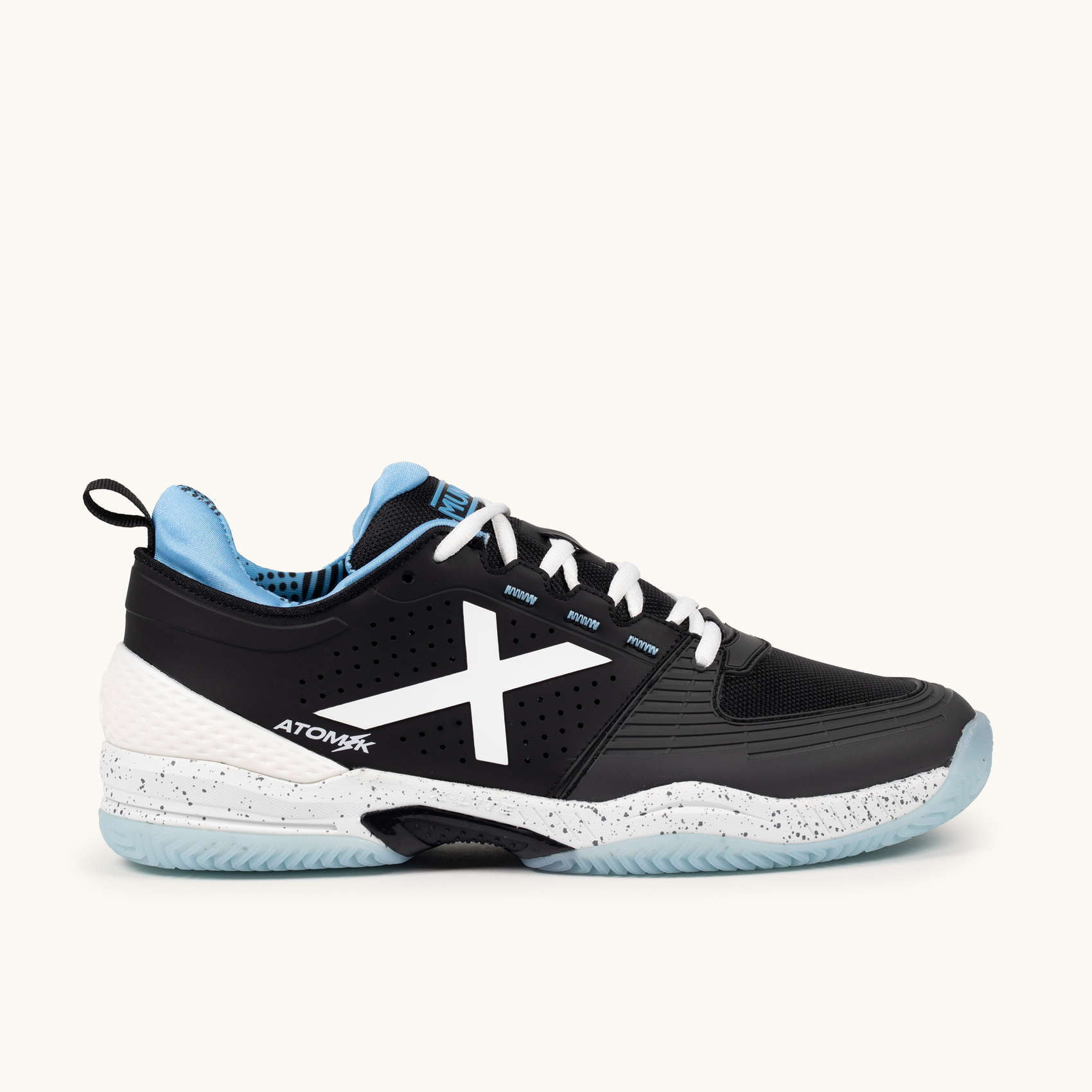 MUNICH ATOMIK 51 Zapatillas de Pádel/Tenis Negro y Azul Cielo