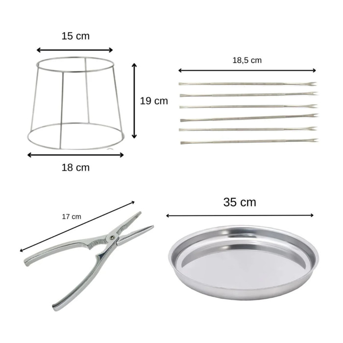 Ensemble de 4 ustensiles pour fruits de mer et crustacés Fackelmann Spécialités Culinaires