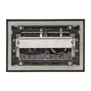 Plaque de commande double touche en acier inoxydable, traitement PVD, gun metal mat (SATATBGM)