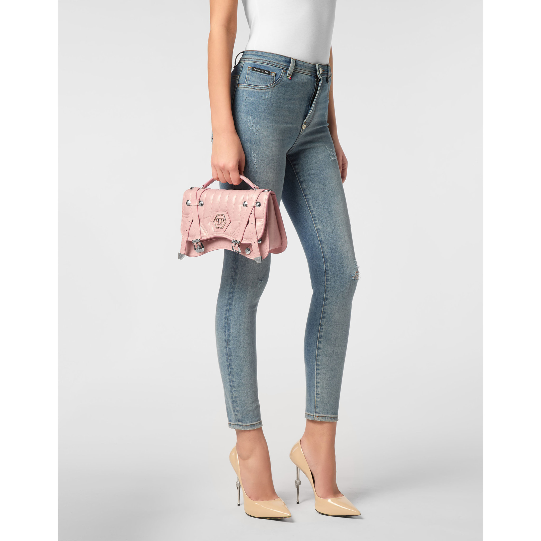 PHILIPP PLEIN Borsa con maniglia HEXAGON