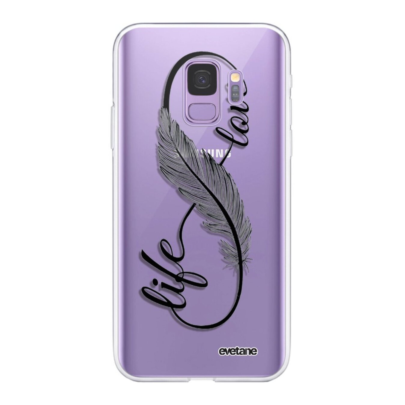 Coque Samsung Galaxy S9 360 intégrale transparente Love Life Tendance Evetane.