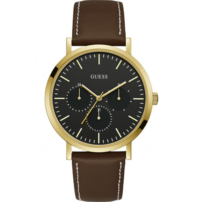Reloj Guess W1044G1 Hombre Analogico Cuarzo con Correa de Cuero